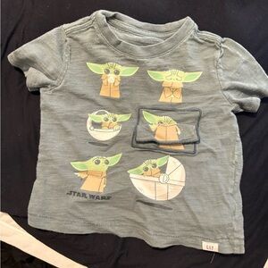 GAP Kids Star Wars The Child Graphic Tee - Gray & Green